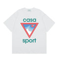Casablanca Sport Red Triangle Horizon T-Shirt - White